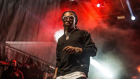 Takeoff of Migos performs during the Festival d'ete de Quebec on Tuesday, July 11, 2017, in Quebec City, Canada.
