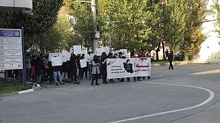 Студенты Технологического университета имени Шарифа в Тегеране вышли на акцию протеста. 7 октября 2022.