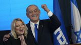 Биньямин Нетаньяху и его супруга Сара после первых результатов экзитполов. 1 ноября 2022.