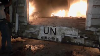 Καμμένα οχήματα του ΟΗΕ στην ΛΔ του Κονγκό