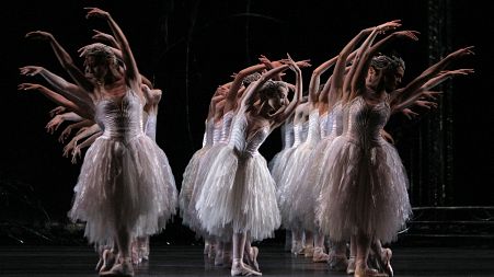 Ballerinas perform during a dress rehearsal for Anthony Dowell's production of the ballet 'Swan Lake' at the Royal Opera House in London in 2008.