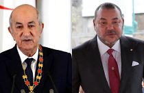 Cezayir Cumhurbaşkanı Abdulmecid Tebbun (sol) Fas Kralı 6. Muhammed