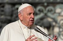 Pope Francis speaks during the weekly general audience on September 28, 2022