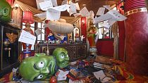 A recreation of Yubaba's office from Spirited Away in the Ghibli's Grand Warehouse area.