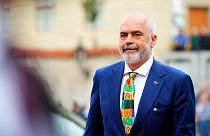 Albania's Prime Minister Edi Rama arrives for a meeting of the European Political Community at Prague Castle in Prague, Czech Republic, Thursday, Oct 6, 2022.