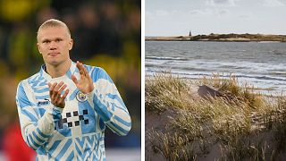 Erling Haaland (L), not to be confused with the Swedish region of Halland (R).