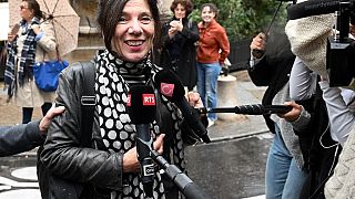 L'écrivaine française Brigitte Giraud après l'annonce de l'attribution du prix Goncourt - Paris, le 03/11/2022