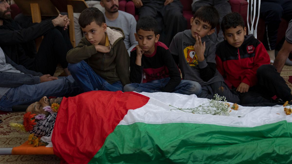 جنازة الفلسطيني داود محمود خليل ريان الذي قتله الجيش الإسرائيلي