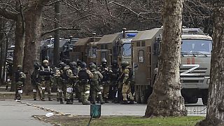 Russische Soldaten in Cherson, 7. März 2022