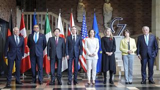 Los ministros de Exteriores del G7, reunidos en Münster (Alemania).