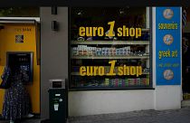 Ein Ein-Euro-Geschäft in Griechenland