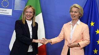 Az Európai Bizottság elnöke, Ursula von der Leyen fogadja Giorgia Melonit