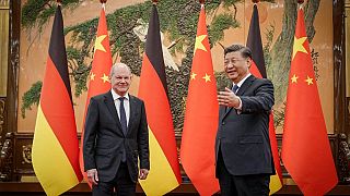 Rencontre entre Olaf Scholz et Xi Jinping à Pékin (Chine), le 4 novembre 2022.