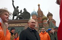 Президент РФ Владимир Путин на Красной площади