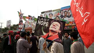 Les partisans de Imran Khan dans la rue