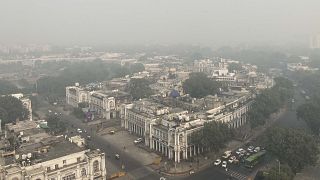 Le brouillard sur New Delhi