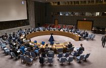 Les membres du Conseil de sécurité réunis en urgence au siège des Nations Unies à New York, le lundi 31 octobre 2022.