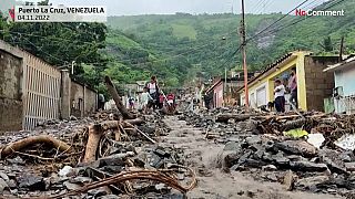 Разрушения в Порта ла Круз (Венесуэла), причинённые сошедшим оползнем. 