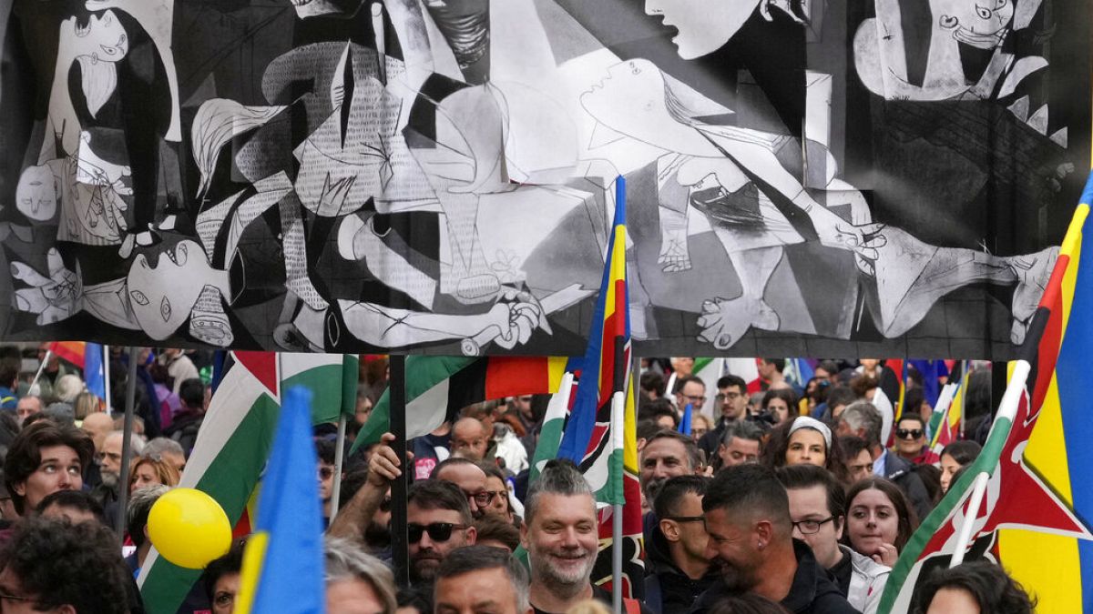 Manifestation pour la paix en Ukraine, à Rome, Italie, le 5 novembre 2022