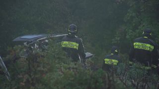Italienische Rettungskräfte am Unfallort