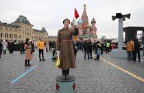 Reconstitution historique sur la Place rouge à Moscou, en Russie, le 05 novembre 2022.