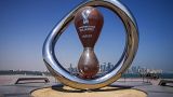 L'installazione che accoglie i visitatori  in Qatar, paese ospitante dei Mondiali di calcio