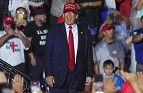 El expresidente de Estados Unidos, Donald Trump durante su discurso en Miama, Florida, Estados Unidos 7/11/2022