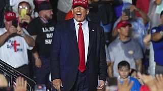 El expresidente de Estados Unidos, Donald Trump durante su discurso en Miama, Florida, Estados Unidos 7/11/2022