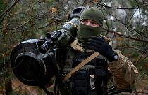 Un guardia fronterizo ucraniano