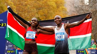 Kenya's Evans Chebet wins the New York Marathon