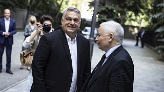 Orbán Viktor és Jarosław Kaczynski nyári, varsói találkozója
