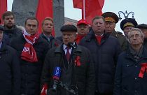 El líder del Partido Comunista de Rusia, Guennadi Ziugánov, este lunes en Moscú.