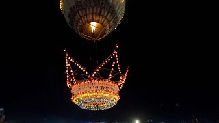 The Tazaungdaing festival contains massive light displays