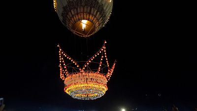 The Tazaungdaing festival contains massive light displays