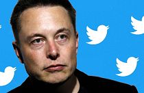 Elon Musk ve Twitter logosu