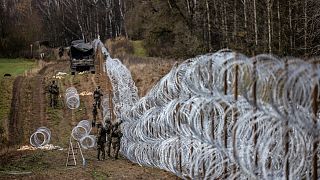 Megerősített határszakasz Lengyelország és Kalinyingrád között 