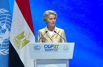 La presidenta de la Comisión Europea, Ursula von der Leyen en la COP27