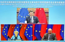 رهبران اتحادیه اروپا و چین در قاب یک تصویر