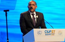 Gaston Browne, prime minister of Antigua and Barbuda, speaks at COP27.