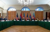 مذاکرات وزرای خارجه ارمنستان و جمهوری آذربایجان با حضور وزیر خارجه آمریکا در واشنگتن
