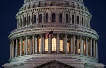 Вашингтонский Капитолий, где заседает Конгресс США, в день выборов 8 ноября 2022 года.
