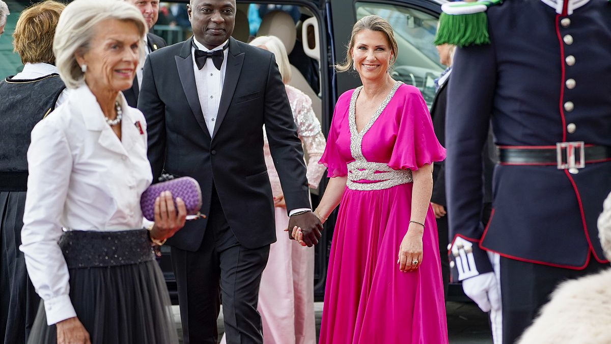 الأميرة النرويجية مارتا لويز وخطيبها دوريك فيريت إلى حفل في أوسلو. 2022/06/16