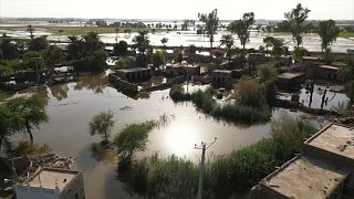 The flood-ravaged Sindh province, southern Pakistan 