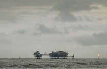 An offshore oil rig in 2021. A new report reveals that some fossil fuel emitters are underreporting.