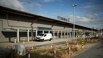 The Terminal C of the former airport Tegel is turned to a temporary refugee shelter in Berlin, Germany, Wednesday, Nov. 9, 2022.