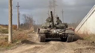 Ukrán tank Herszonnál