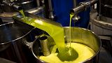A tank is filled with olive oil at an oil mill in the southern town of Quesada, a rural community in the heartland of Spain's olive country, Oct. 27, 2022