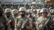 الجيش الإيراني خلال قيامه بمناورة عسكرية شمال غرب إيران - الاثنين 17 أكتوبر 2022.
