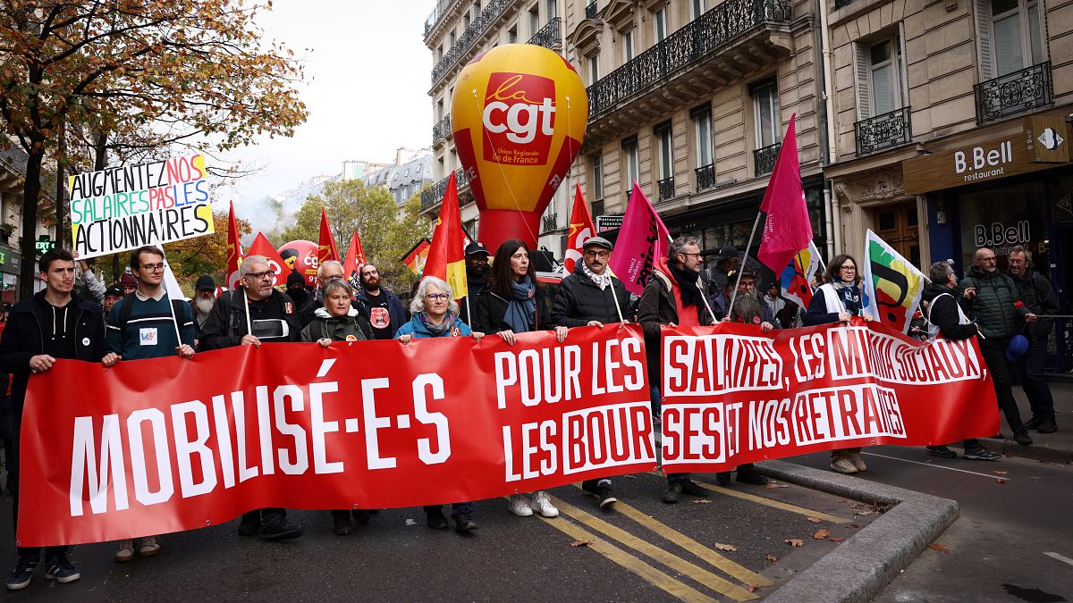 Manifestation à l'appel de la CGT à Paris, France le 10/11/2022