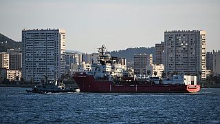 L'Ocean Viking lors de son arrivée dans la rade de Toulon (France), le 11 novembre 2022.